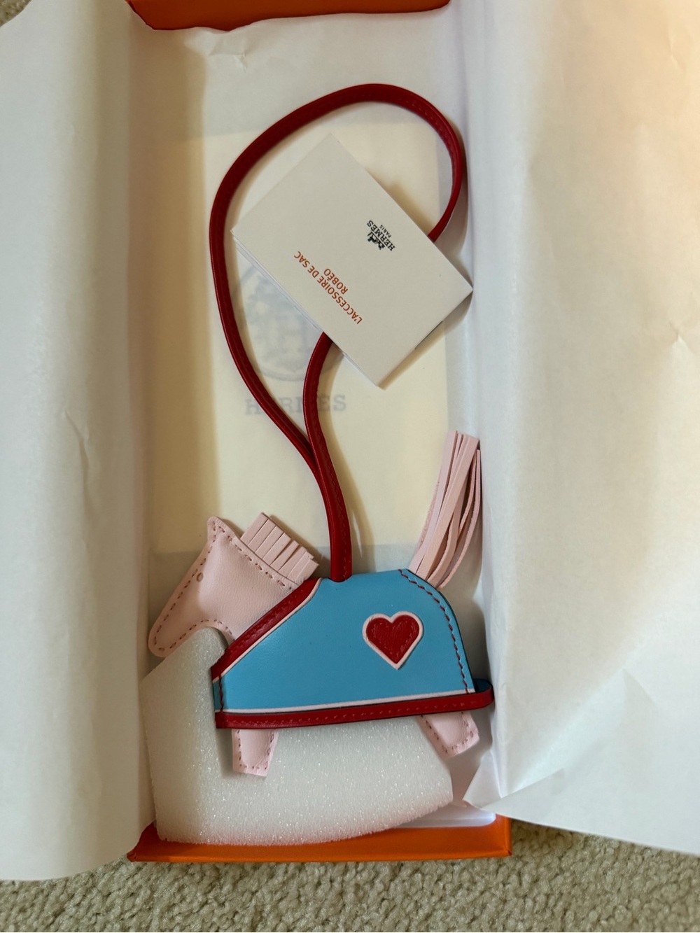 Hermès Rodeo Robeo Coeur PM bag charm